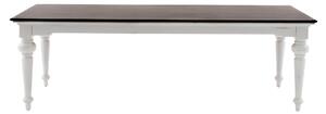 NOVASOLO Provence matbord - vit / brun mahogny, 240x100