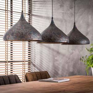 FURBO taklampa, w. 3 lampsk&aumlrmar - svart/brun metall
