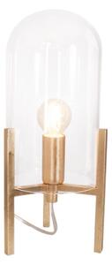Smokey bordslampa, guld/klarglas 30cm