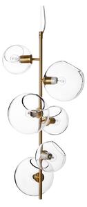 Göte taklampa, mässing/klar 83cm