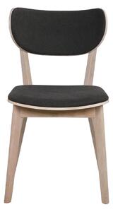 ROWICO Kato matbordsstol - vitpigmenterad ek och mörkgrått tyg