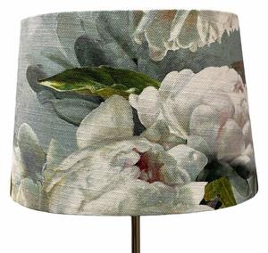 Linus 23 oval Lampskärm Peonia Lino, Zink