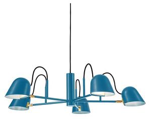 Streck 5 taklampa, Dimblå/mässing