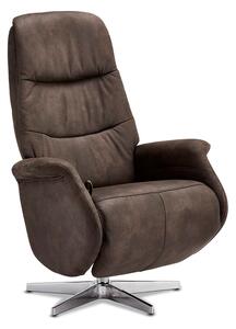 Delta Recliner Chair - Brun-Gray Tyg, med Armstöd