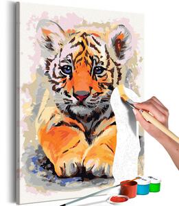 ARTGEIST DIY dukmålning - Baby Tiger 60x40