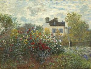 Claude Monet - Konsttryck The Artist's Garden in Argenteuil , 1873, (40 x 30 cm)
