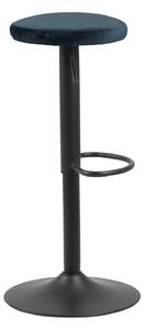 ACT NORDIC Finch barstol - marinblått / svart tyg / metall, med trumpetbas
