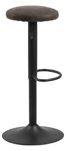 ACT NORDIC Finch barstol - antracitgrå / svart tyg / metall, med trumpetbas