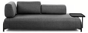 LAFORMA Compo 3-sits Soffa med Stor Bricka - Mörkgrått Tyg och Metall