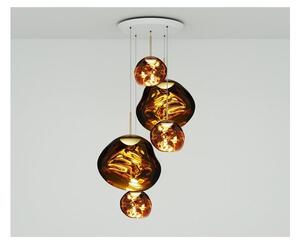 Melt Large Round LED taklampa, guld