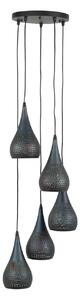 FURBO taklampa, w. 5 sk&aumlrmar - svart brun metall