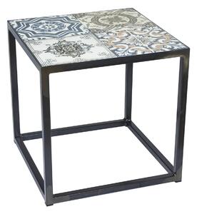 SPINDER DESIGN fyrkantigt Ibiza Blacksmith hörnbord - flerfärgad keramik och stål