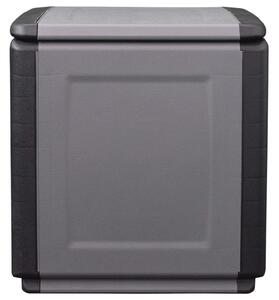 Dynbox 54x53x57 cm 130 L mörkgrå och svart
