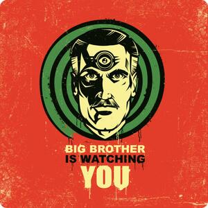 Illustration Big Brother is watching you illustration, Man_Half-tube