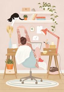 Illustration Home office, Petra Holikova