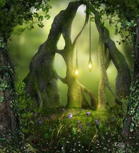 Illustration Magical Forest Fairy Lights, ratpack223