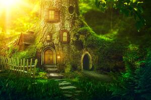 Illustration Fantasy tree house, egal