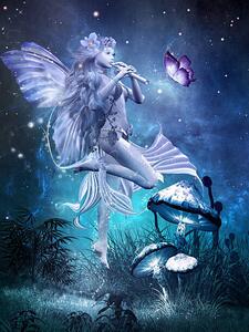 Illustration Fairy with magic flute, mppriv