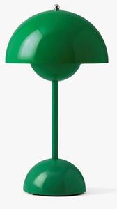 Flowerpot Portabel bordslampa VP9, Signal Green, magnetisk laddare 33cm