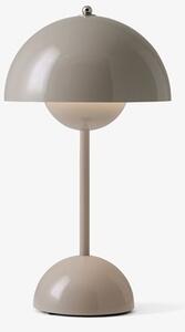 Flowerpot Portabel bordslampa VP9, Grey Beige, magnetisk laddare 33cm