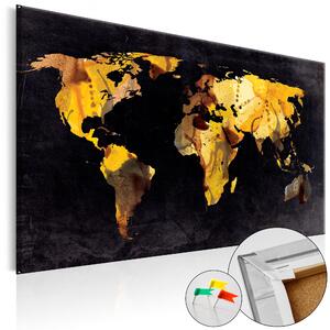 ARTGEIST Om världen var en öken ... - Världskarta i kork med ökentema - Flera storlekar 120x80