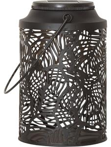 Solcellslykta Leafy 17cm, Black