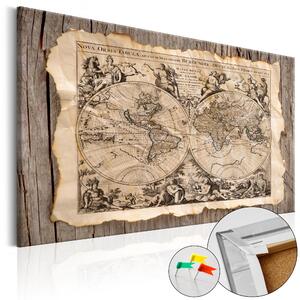 ARTGEIST Map of the Past - Historisk världskarta med latinsk text tryckt på kork - Flera storlekar 90x60