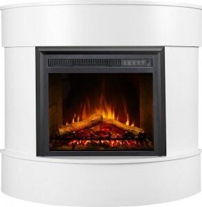 Elektrisk öppen spis Willburn oval dekorationsbrasa - Vit