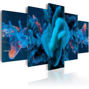 ARTGEIST Beneath the Blue - Abstrakt bild i blå nyanser tryckt på duk - Flera storlekar 200x100