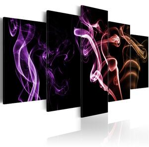 ARTGEIST - Abstrakt bild med färgad rök tryckt på duk - Flera storlekar 200x100