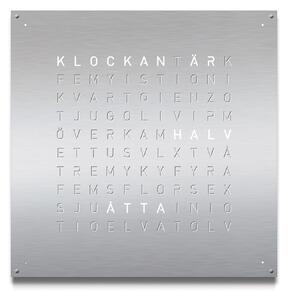 Qlocktwo - Qlocktwo Earth 45 - Stainless Steel, Brushed, SE - Klockor - Biegert & Funk - Silver