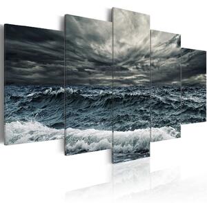 ARTGEIST A storm is coming - Bild på hav i stormigt väder tryckt på duk - Flera storlekar 200x100