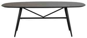 ROWICO Springdale Matbord, Ovalt - Svarta Keramik och Svarta Metallben