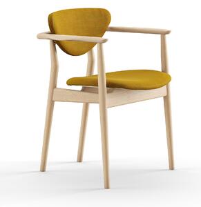 House of Finn Juhl - 109 stol, Clear oiled oak, Cat. 1 Remix 412 - Matstolar - Finn Juhl - Grön,Träfärgad - Trä/Textilmaterial