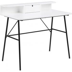 Pascal skrivbord 100x55 cm - Vit/svart