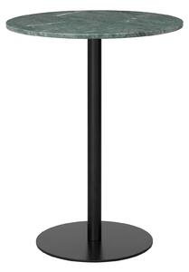 Gubi - Gubi 1.0 Bar Table, Round, Ø80, Black Base, Marble Top - Verde Guatemala - Barbord - Grön - Metall/Sten