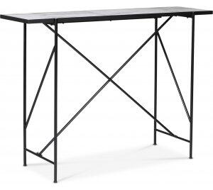 Portland barbord 140 cm - Marmor/svart + Möbeltassar