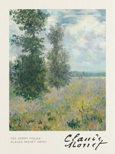 Konsttryck The Poppy Fields - Claude Monet, (30 x 40 cm)