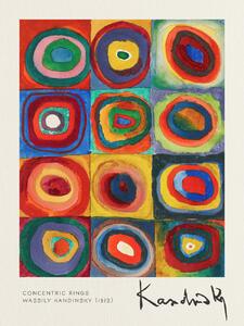 Konsttryck Concentric Rings - Wassily Kandinsky, (30 x 40 cm)