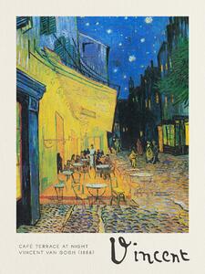 Konsttryck Café Terrace at Night - Vincent van Gogh, (30 x 40 cm)