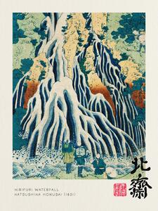Konsttryck Kirifuri Waterfall - Katsushika Hokusai, (30 x 40 cm)