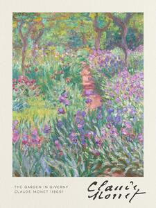 Konsttryck The Garden in Giverny - Claude Monet, (30 x 40 cm)