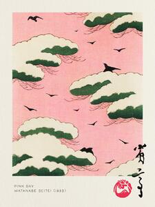 Konsttryck Pink Sky - Watanabe Seitei, (30 x 40 cm)