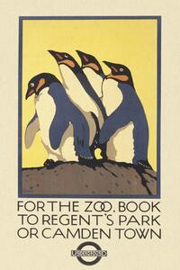 Konsttryck Vintage London Zoo Poster (Featuring Penguins), (26.7 x 40 cm)