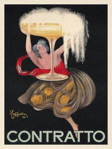 Konsttryck Contratto (Vintage Alcohol Ad) - Leonetto Cappiello, (30 x 40 cm)