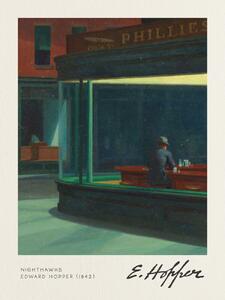 Konsttryck Nighthawks - Edward Hopper, (30 x 40 cm)