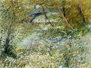 Konsttryck River Bank in Springtime - Vincent van Gogh, (40 x 30 cm)