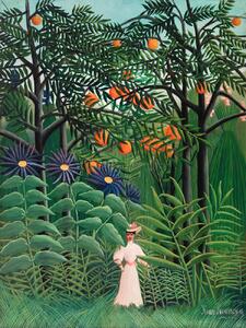 Konsttryck Walking in the Exotic Forest - Henri Rousseau, (30 x 40 cm)