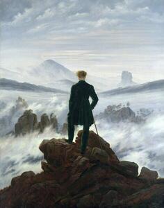 Friedrich, Caspar David - Konsttryck The Wanderer above the Sea of Fog, 1818, (30 x 40 cm)