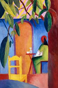 Konsttryck Turkish Cafe No.2 (Abstract Bistro Painting) - August Macke, (26.7 x 40 cm)